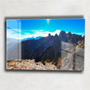 Quadro Metalizado Montanhas Placa Decorativa Brilhante