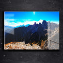 Quadro Metalizado Montanhas Placa Decorativa Brilhante