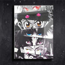Quadro Metalizado Perfil Olhos Anime Hunter vs Hunter Personagens Placa Decorativa Brilhante