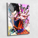 Quadro Metalizado Gohan Dragon Ball Z Anime Placa Decorativa Brilhante