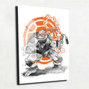 Quadro Metalizado Michelangelo Tartarugas Ninja Art Placa Decorativa Brilhante