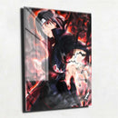 Quadro Metalizado Itachi Uchiha Placa Decorativa Brilhante