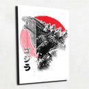 Quadro Metalizado Godzilla Japão Art Placa Decorativa Brilhante