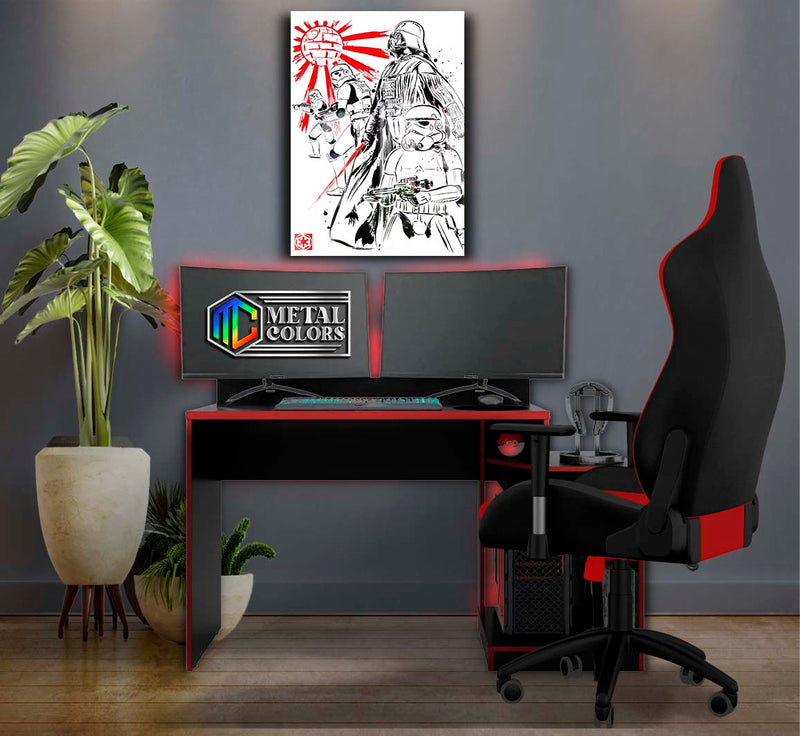 Quadro Metalizado Star Wars Art Placa Decorativa Brilhante