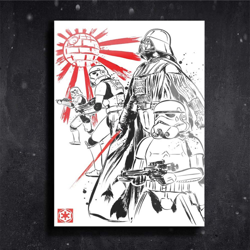 Quadro Metalizado Star Wars Art Placa Decorativa Brilhante