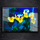 Quadro Metalizado Flore Orquídeas Placa Decorativa Brilhante