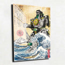 Quadro Metalizado Zord Dragão Power Rangers Art Placa Decorativa Brilhante