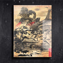 Quadro Metalizado Godzilla King Ghidorah Art Placa Decorativa Brilhante