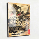 Quadro Metalizado Godzilla King Ghidorah Art Placa Decorativa Brilhante