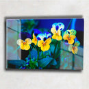 Quadro Metalizado Flore Orquídeas Placa Decorativa Brilhante