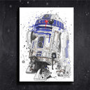 Quadro Metalizado R2-D2 Filme Star Wars Placa Decorativa Brilhante