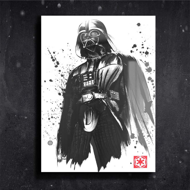 Quadro Metalizado Darth Vader Star Wars Art Placa Decorativa Brilhante