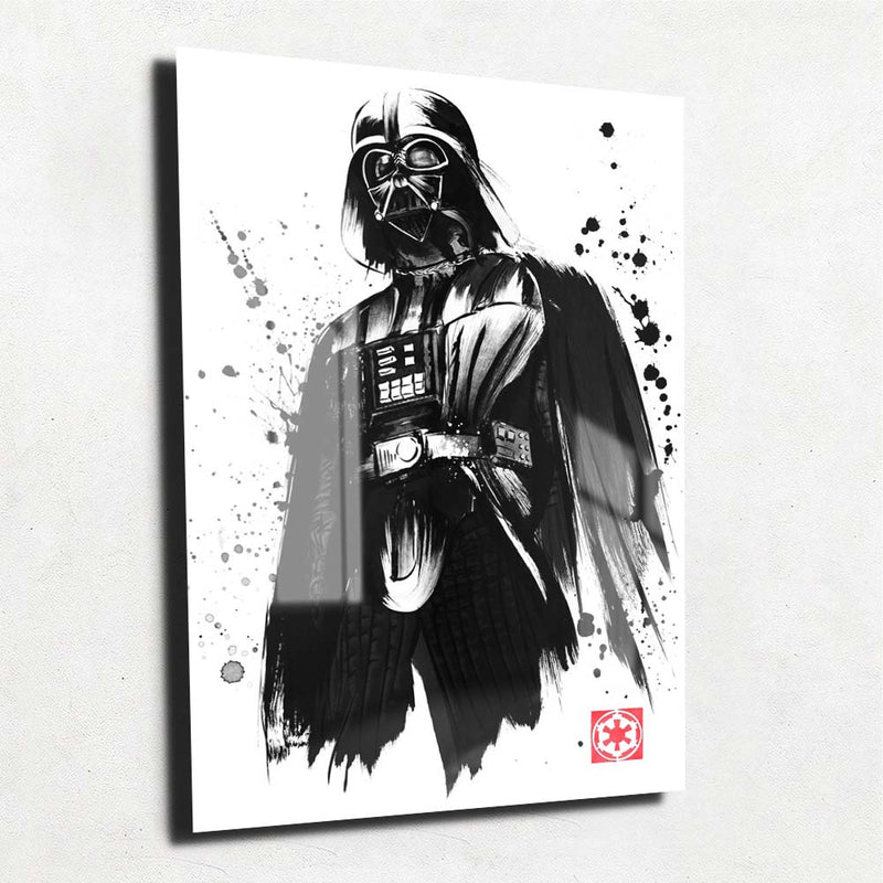 Quadro Metalizado Darth Vader Star Wars Art Placa Decorativa Brilhante