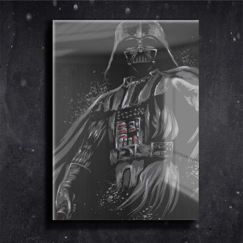 Quadro Metalizado Darth Vader Star Wars Placa Decorativa Brilhante