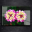 Quadro Metalizado Flores Jardim Placa Decorativa Brilhante