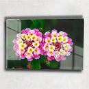 Quadro Metalizado Flores Jardim Placa Decorativa Brilhante