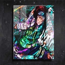 Quadro Metalizado Neji Hyuga Anime Naruto Placa Decorativa Brilhante