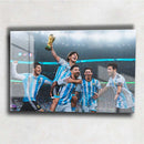 Quadro Metalizado Argentina Seleção Campeão Copa do Mundo Placa Decorativa Brilhante