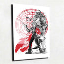 Quadro Metalizado Edward Alphonse Elric Fullmetal Alchemist Placa Decorativa Brilhante
