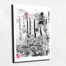 Quadro Metalizado Attack on Titan - Shingeki No Kyojin Placa Decorativa Brilhante