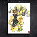 Quadro Metalizado Dio Brando JoJo's Bizarre Adventure Placa Decorativa Brilhante