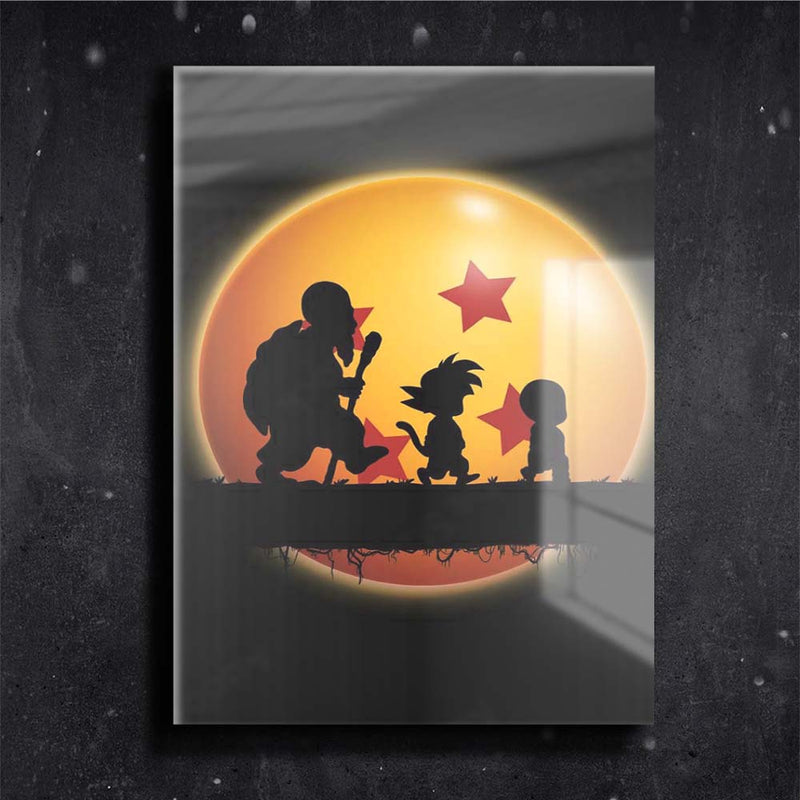 Quadro Metalizado Dragon Ball Pôster Placa Decorativa Brilhante