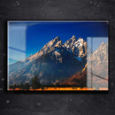 Quadro Metalizado Montanhas Placa Decorativa Brilhante