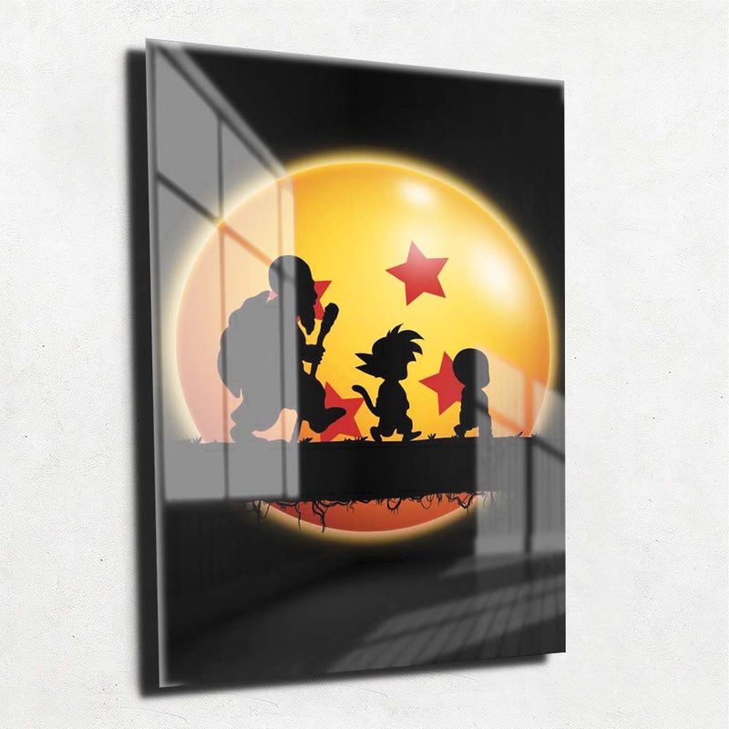 Quadro Metalizado Dragon Ball Pôster Placa Decorativa Brilhante