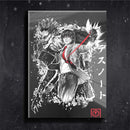 Quadro Metalizado Light Yagami Death Note Placa Decorativa Brilhante