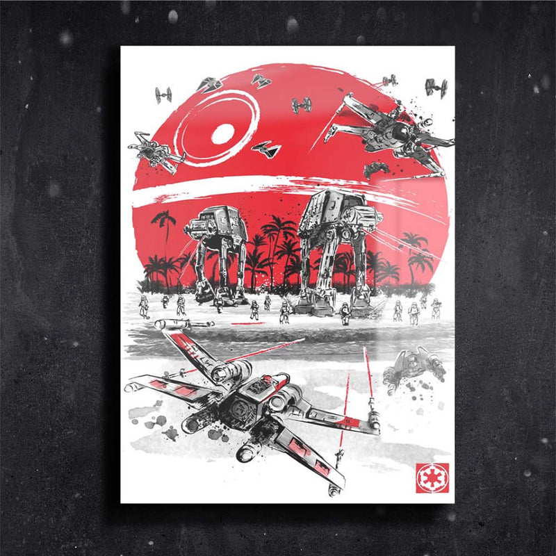 Quadro Metalizado Star wars Filme Placa Decorativa Brilhante