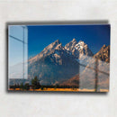 Quadro Metalizado Montanhas Placa Decorativa Brilhante