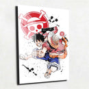 Quadro Metalizado Luffy One Piece Anime Art Placa Decorativa Brilhante