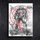 Quadro Metalizado Super Meroid Jogo Art Placa Decorativa Brilhante