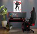 Quadro Metalizado Master Chief Halo Art Placa Decorativa Brilhante