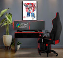 Quadro Metalizado Optimus Prime Transformers Art Placa Decorativa Brilhante