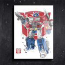 Quadro Metalizado Optimus Prime Transformers Art Placa Decorativa Brilhante