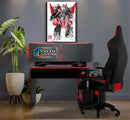 Quadro Metalizado Megatron Transformers Art Placa Decorativa Brilhante
