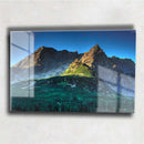 Quadro Metalizado Montanhas Placa Decorativa Brilhante