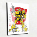 Quadro Metalizado Bumblebee Transformers Art Placa Decorativa Brilhante