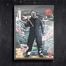 Quadro Metalizado Michael Myers Halloween Filme Terror Placa Decorativa Brilhante