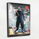 Quadro Metalizado Michael Myers Halloween Filme Terror Placa Decorativa Brilhante