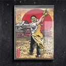 Quadro Metalizado Massacre da Serra Elétrica Filme Terror Placa Decorativa Brilhante