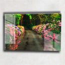Quadro Metalizado Flores Placa Decorativa Brilhante