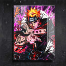 Quadro Metalizado Pain Anime Naruto Placa Decorativa Brilhante