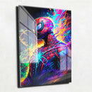 Quadro Metalizado Homem Aranha Colors art Placa Decorativa Brilhante