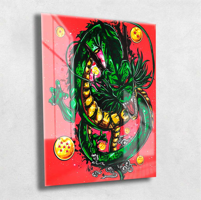 Quadro Metalizado Shenlong Dragon Ball Anime Placa Decorativa Brilhante