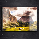 Quadro Metalizado Montanha Placa Decorativa Brilhante