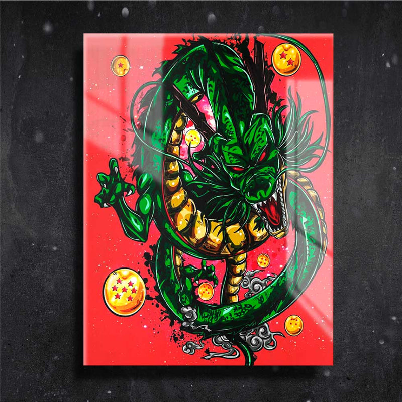 Quadro Metalizado Shenlong Dragon Ball Anime Placa Decorativa Brilhante