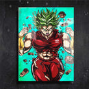 Quadro Metalizado Kale Dragon Ball Super Anime Placa Decorativa Brilhante