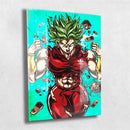 Quadro Metalizado Kale Dragon Ball Super Anime Placa Decorativa Brilhante